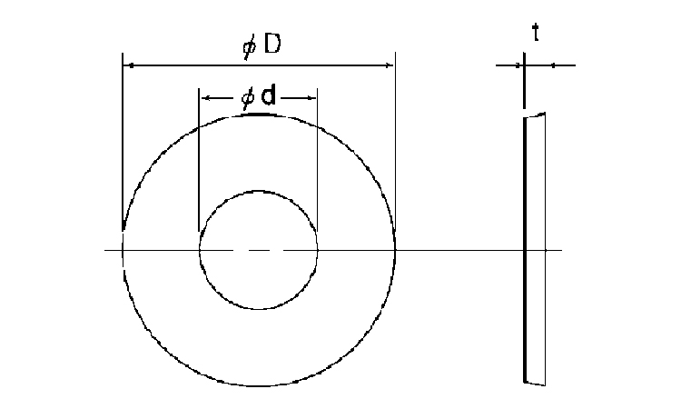 ナイロン　ワッシャー(小形)図面