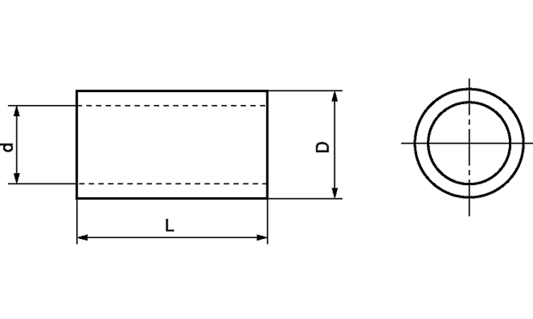 絶縁スリーブ(ボルト用・ＰＴＦＥ)図面