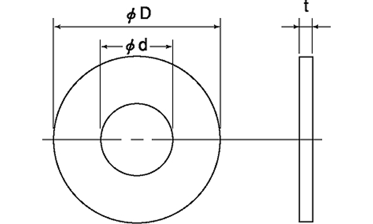絶縁ワッシャー(ＦＲＰ)図面