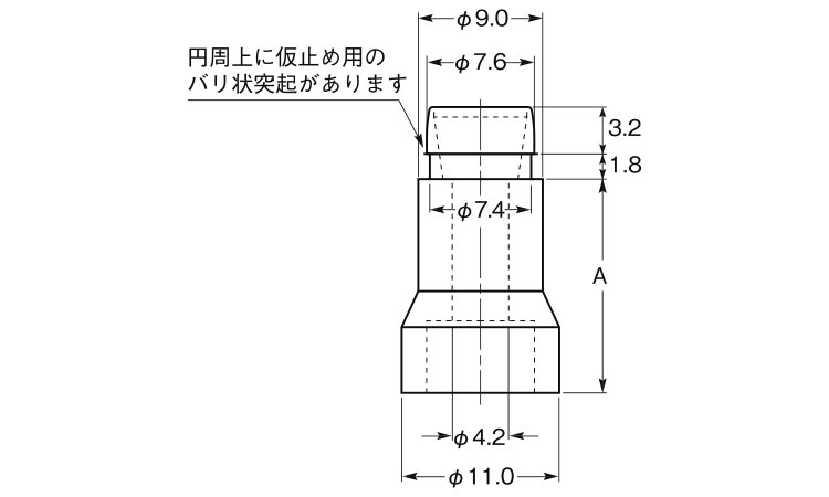 スナップカラーブッシュ　ＳＢＷ図面