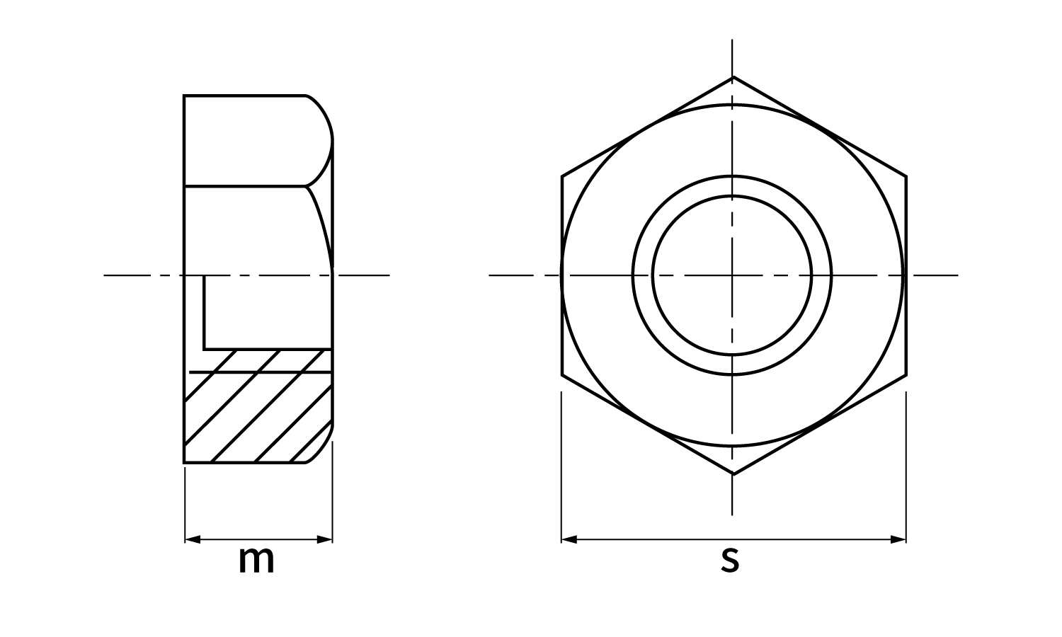 六角ナット並図面