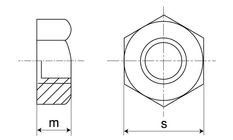 六角ナット1種切削(亀谷製)図面