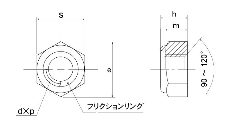 Uナット(SUS316Lリング)図面