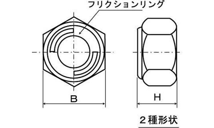 リードロックナット(小形)図面