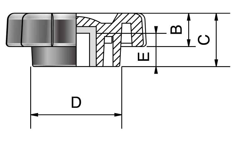 抗菌ノブナット(G－2)(白)図面