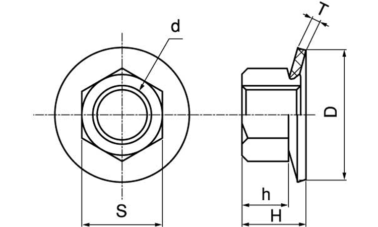 皿バネナット(ツバ大)(OPG)図面