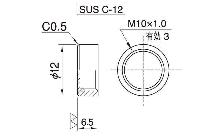 鏡止めナットC図面