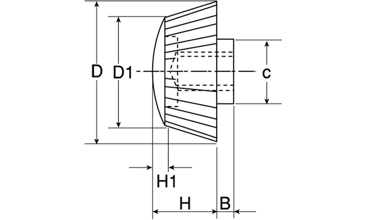 ユリヤナット(黒　L－1)図面