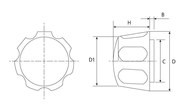 花ナット(白　NO．2)図面