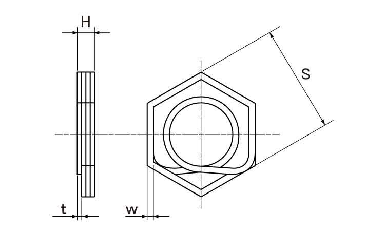 ロックワン(ミリねじ用)図面