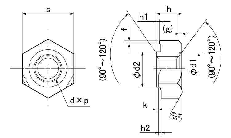 六角ウエルドＮ(１Ａ)大阪Ｆ製図面