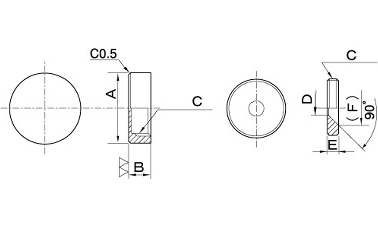 鏡止めナットC(ECO－BS)図面