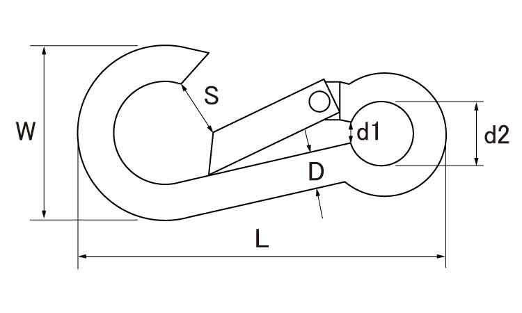 スナップフック　BW型図面