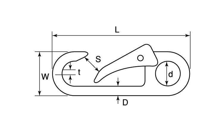 スナップフック　DA型図面