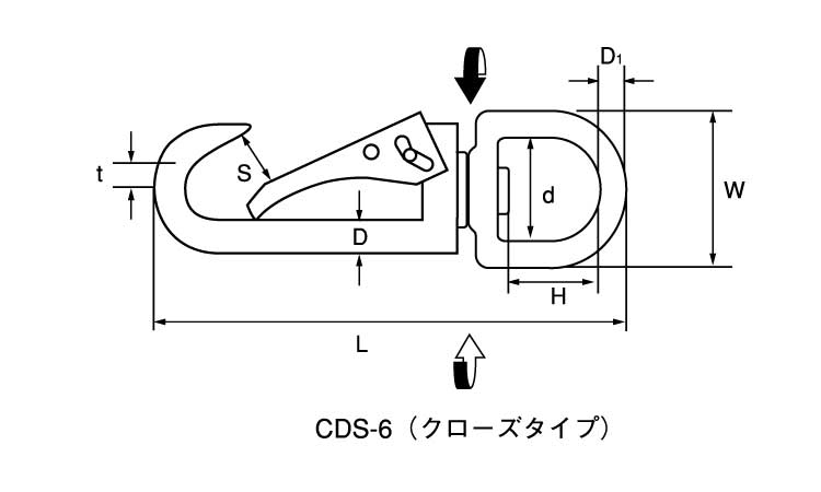 回転ロックスナップ(CDS)図面