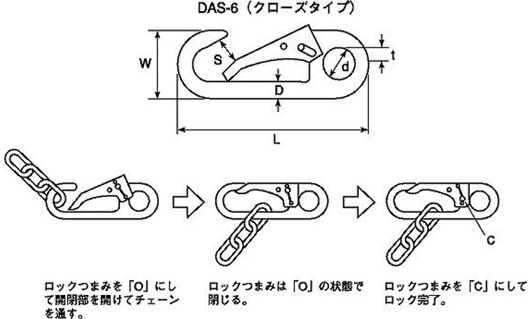 ロックスナップ(クローズ図面