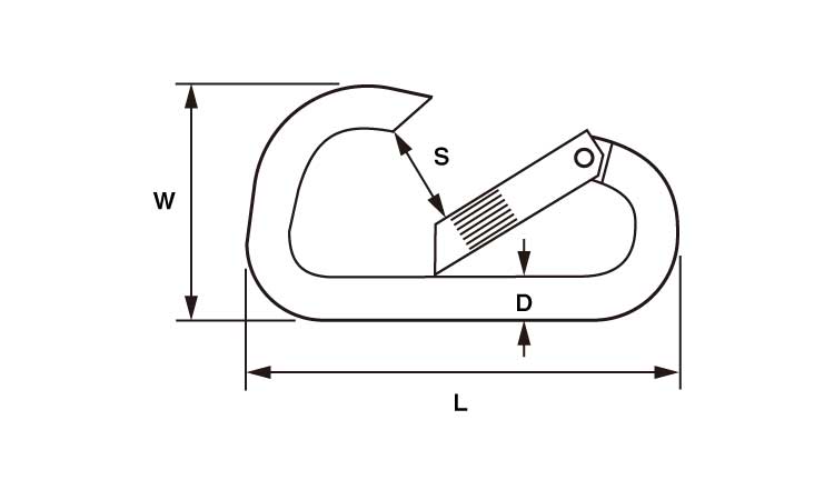 スナップフック(DE型)図面