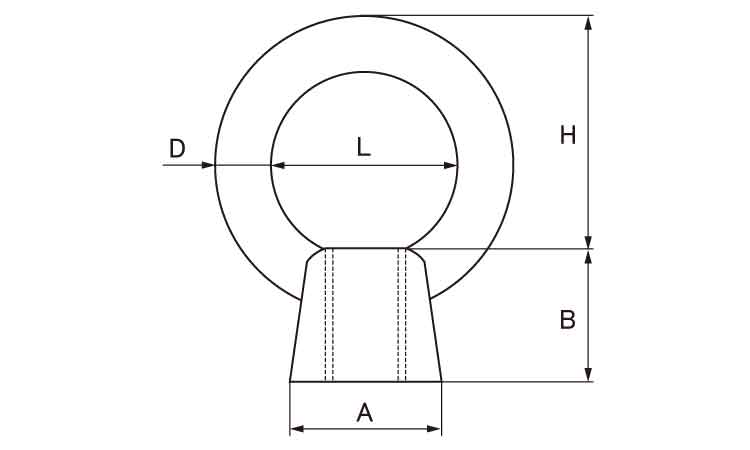 アイナット(ミリねじ)図面