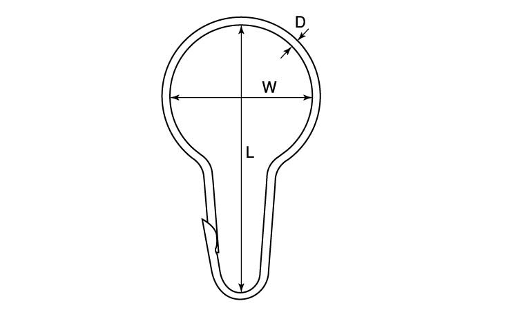 カーテンフック図面
