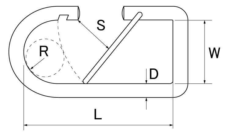 O型フック(ベルト用)図面