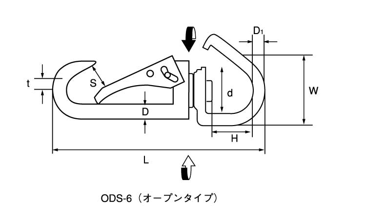 回転ロックスナップ(ODS)図面