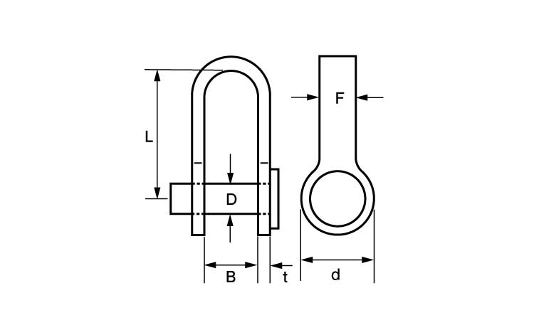 リベット式シャックル図面