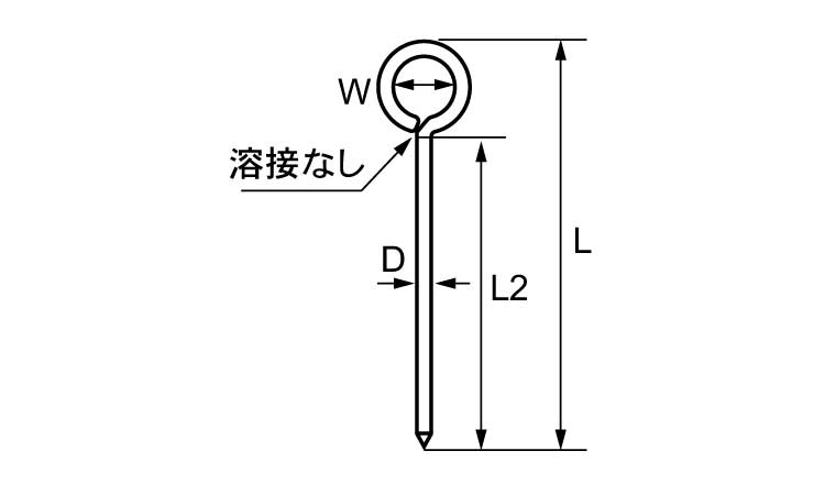 ロープ止め金具　丸図面