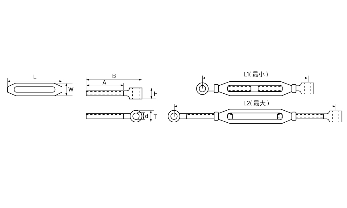 枠式ターンバックル(A＆A)図面