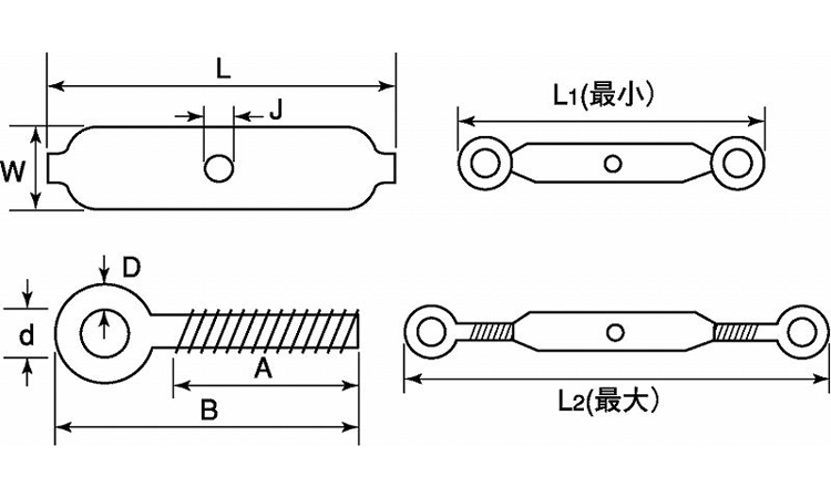 パイプターンバックル(アイ)図面