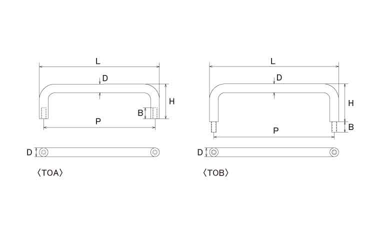 引き取手(おねじ・TOB)図面
