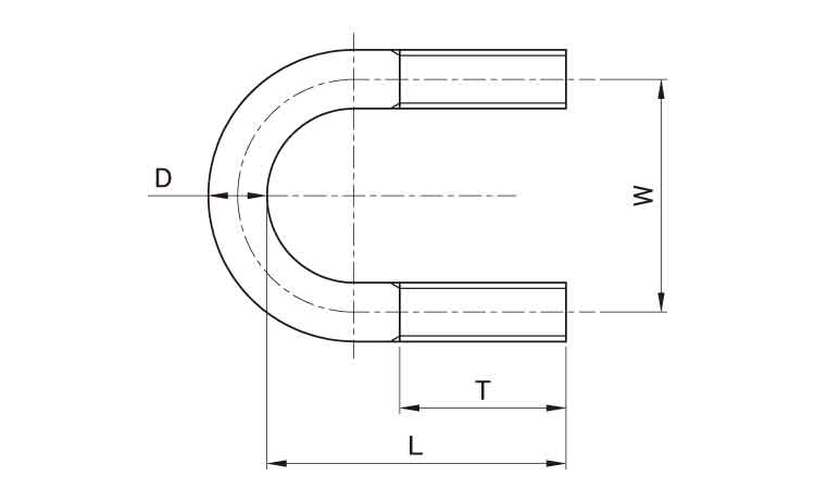 一般鋼管用　Uボルト(UK)図面