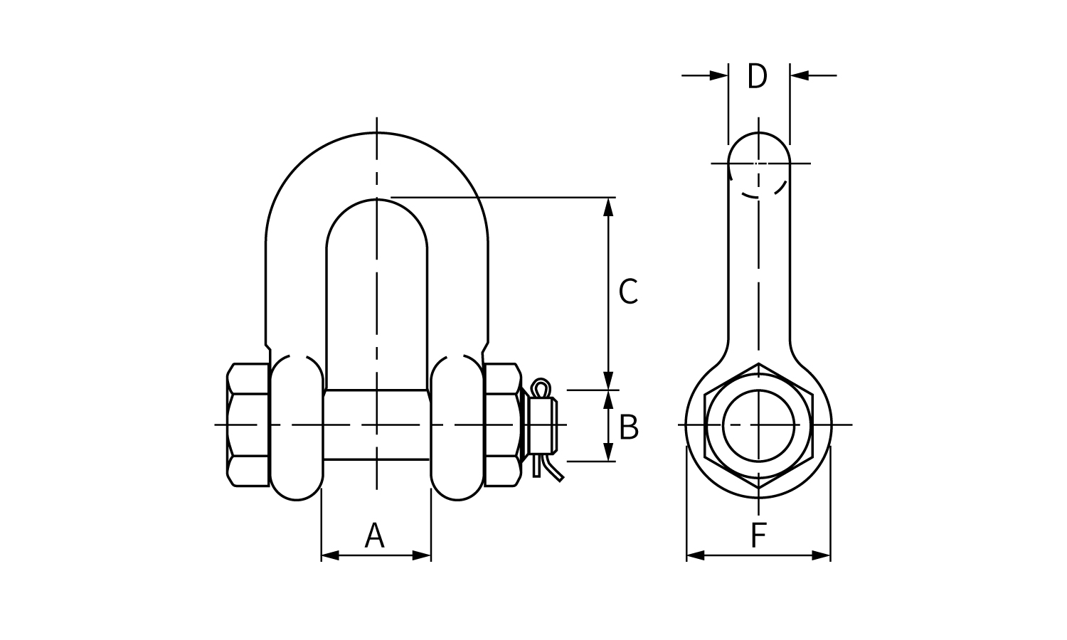 シャックル(ＢＮ・ストレート)図面