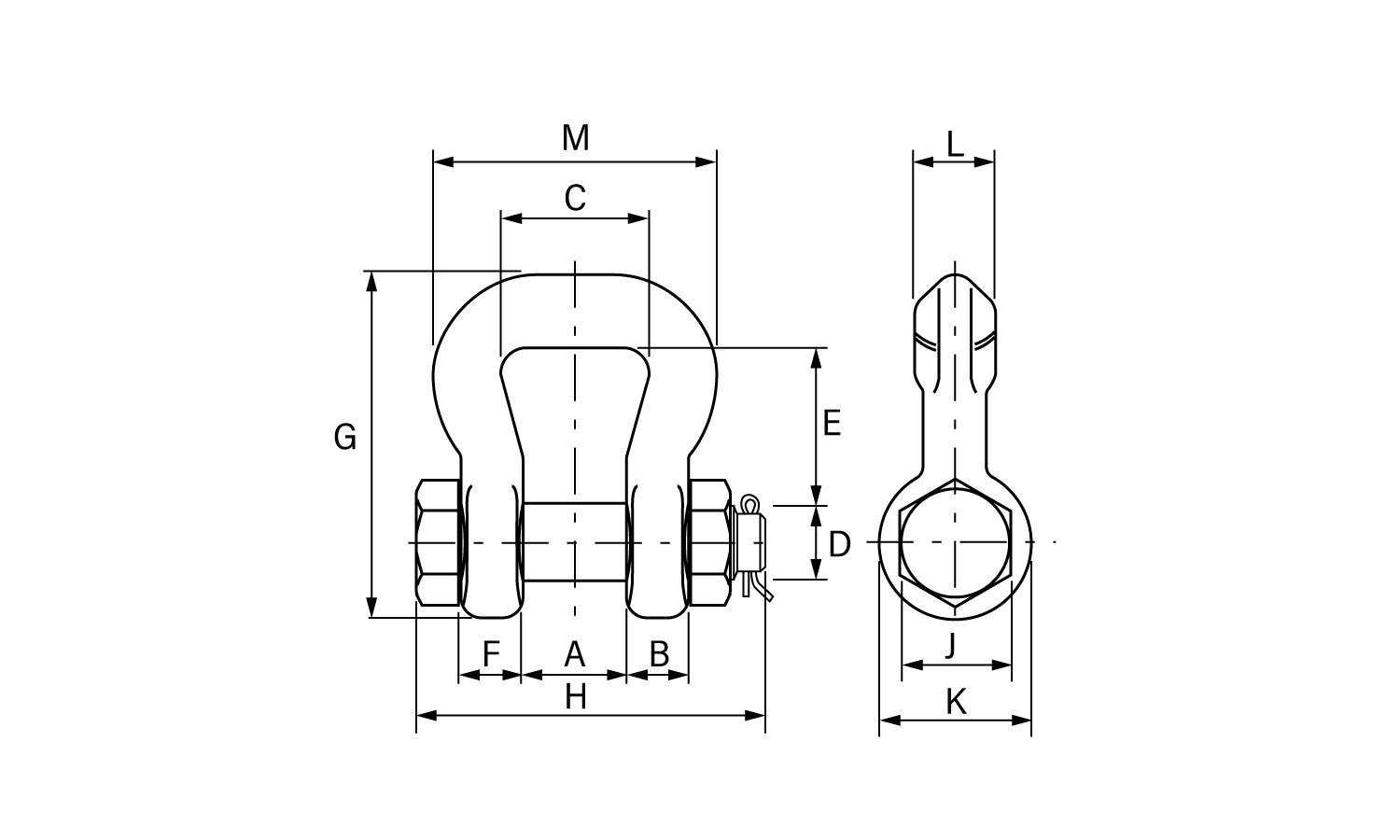 スリングシャックル(Ｂタイプ)図面
