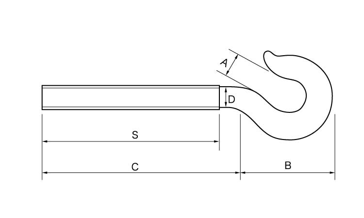 ターンバックル(BTのみ右フック)図面