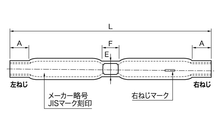 JIS　PSターンバックル胴図面
