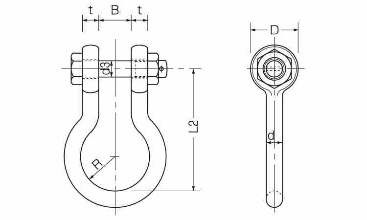 軽量シャックル　RB図面