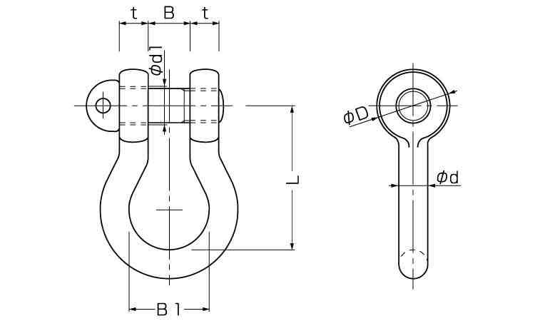 JIS規格シャックル　BC図面