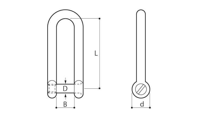 ロング沈みシャックル　ＣＳＬ図面