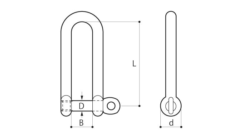 ロングネジシャックル　ＳＰＬ図面