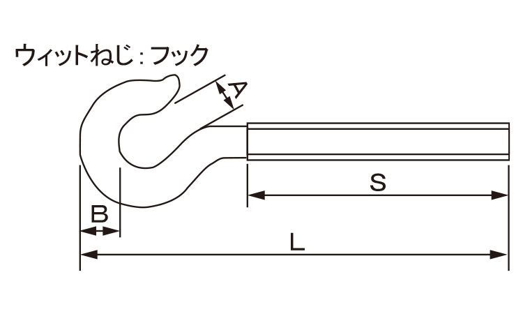ターンバックルＢＴのみ(右フック)図面