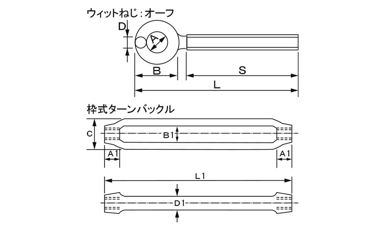 割枠式ターンＢ(両オーフ・輸入)図面