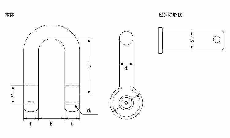 TAIYOシャックル(SA)図面
