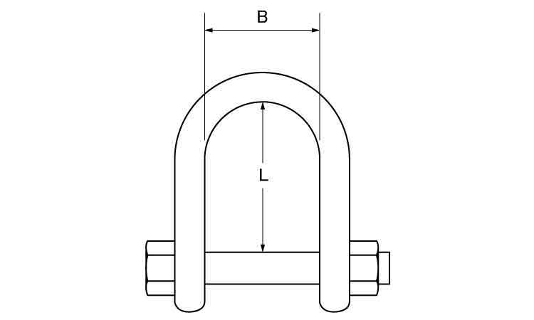 ナット止シャックル図面