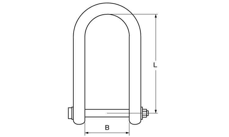 ブロック連結シャックル(溶接)図面