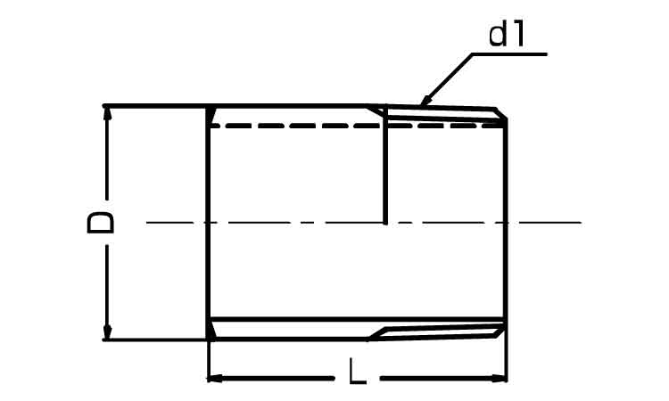 ねじ込み継手　片ニップル(NS)図面
