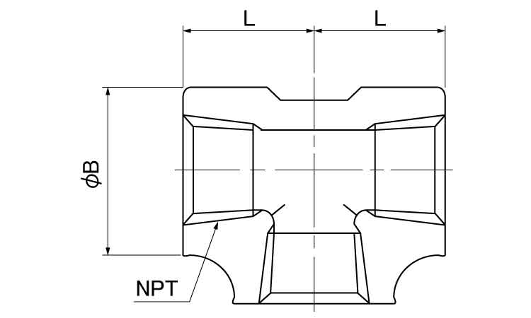 NPT　チーズ　SCH80図面