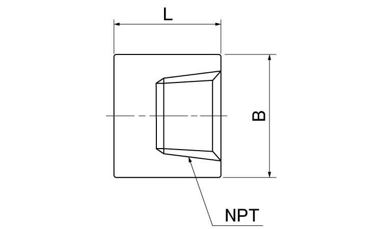 NPT　キャップ　SCH80図面