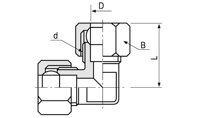 両口リングエルボ(RL)図面