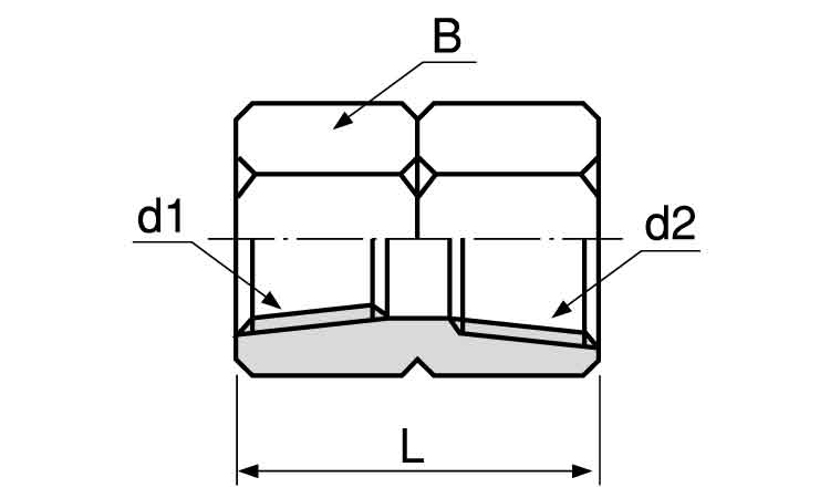 異径六角ソケット(NS)図面