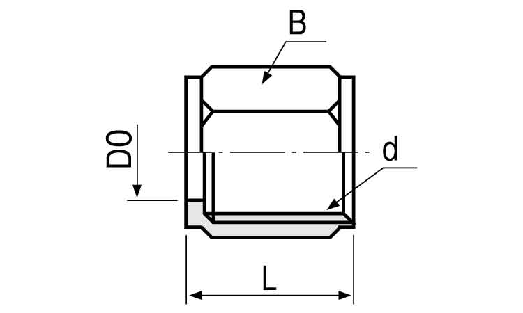 袋ナット(HSN－R)図面